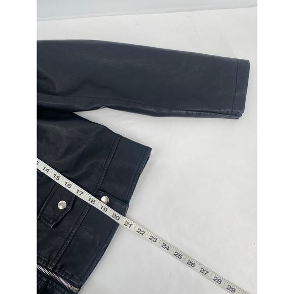 yadanluwa Black Bomber Motorcycle Jacket M - Picture 7 of 7